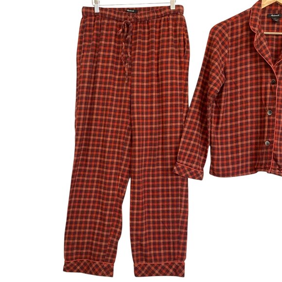 MADEWELL Flannel Bedtime Pajama Set Plaid in Reywood - Picture 8 of 14